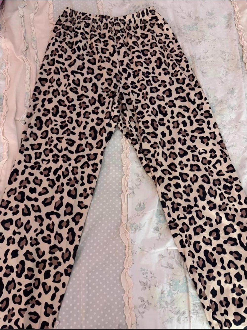 Leopard print pajama pants